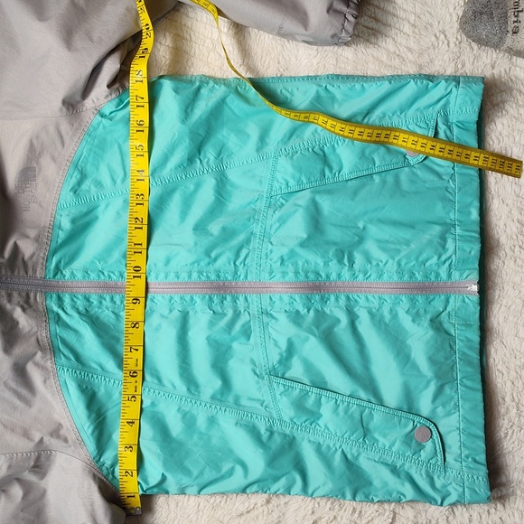 The North Face Mint Green And Gray Light Jacket Fleece Lined Girls Large 14/16 - Picture 5 of 14
